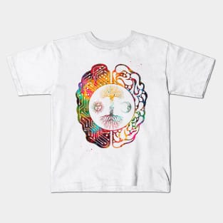 Tree of Life and brain Kids T-Shirt